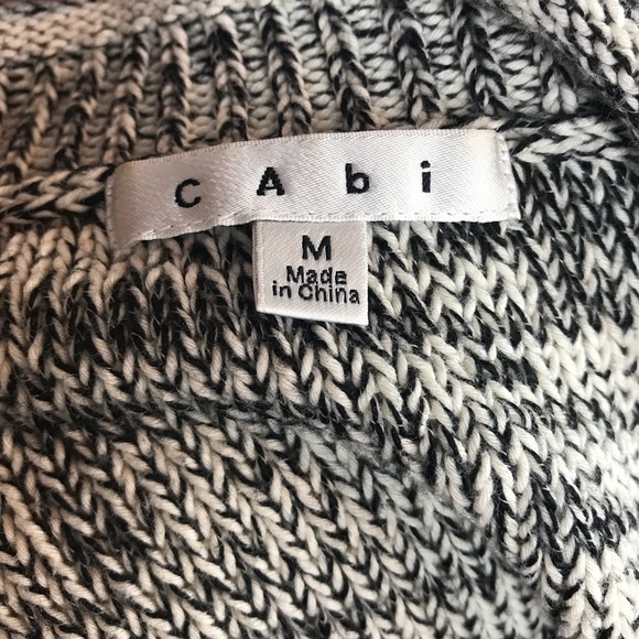 CAbi Sweater Top Short Sleeve Black & Cream M - Picture 4 of 4